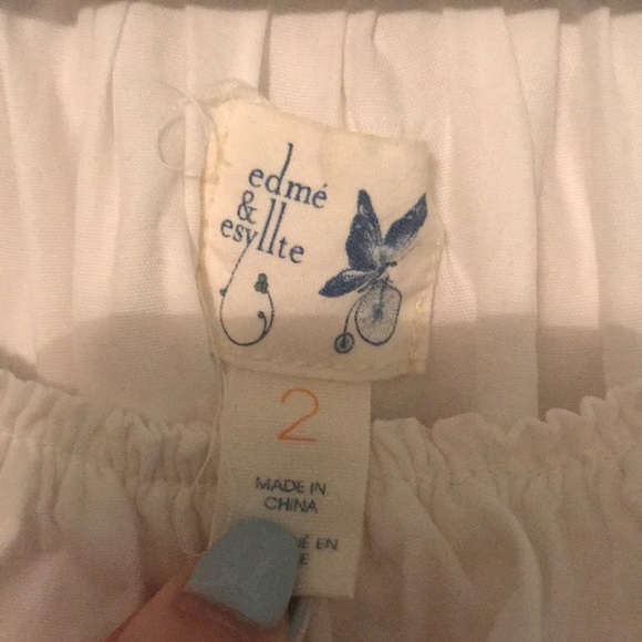 White Ruffle Blouse - Picture 3 of 4